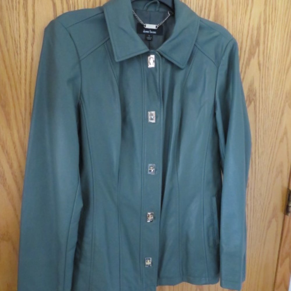Dennis Basso Faux Leather Turn Key Jacket